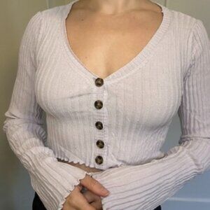 Cropped lavender sweater from Urban